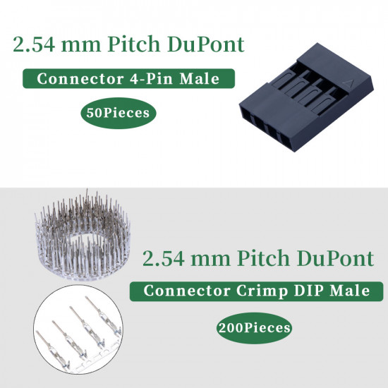 2.54 mm DuPont 4-Pin Male Connector Kit