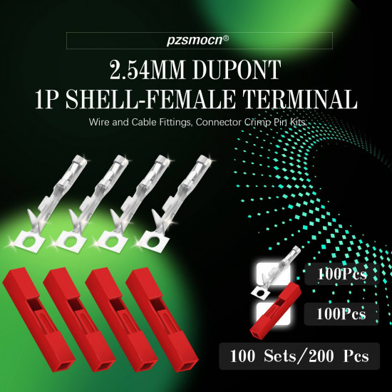 2.54 mm for DuPont 1 Pin Female Red Connector 2.54 mm for DuPont 1 Pin Female Red Connector