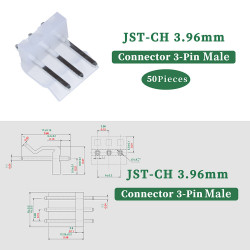 JST CH 3.96 mm 3-Pin Connector Kit