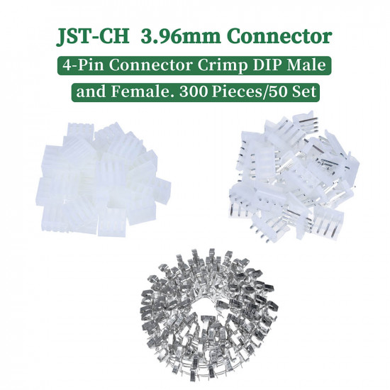 JST CH 3.96 mm 4-Pin Connector Kit