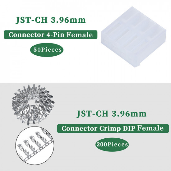 JST CH 3.96 mm 4-Pin Connector Kit