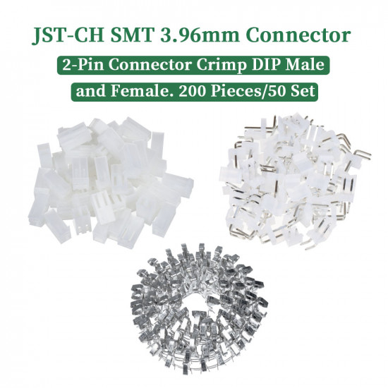 JST CH SMT 3.96 mm 2-Pin Connector Kit JST CH SMT 3.96 mm 2-Pin Connector Kit