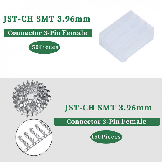 JST CH SMT 3.96 mm 3-Pin Connector Kit