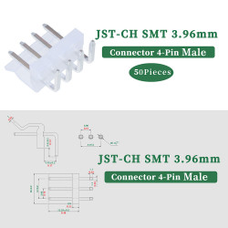 JST CH SMT 3.96 mm 4-Pin Connector Kit