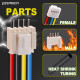 JST 2.0 mm HY 4-Pin Connector 22AWG 20cm Silicone Cable (10 Sets / 40 Pcs) JST 2.0 mm HY 4-Pin Connector 22AWG 20cm Silicone Cable (10 Sets / 40 Pcs)