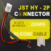 JST 2.0 mm HY SMD 2-Pin Connector 22AWG 20cm Silicone Cable  (20 Sets / 80 Pcs)