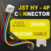 JST 2.0 mm HY SMD 4-Pin Connector 22AWG 20cm Silicone Cable (10 Sets / 40 Pcs)