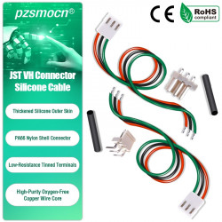 JST 3.96 mm VH 2-Pin Connector 22AWG 20cm Silicone Cable (20 Sets / 80 Pcs)