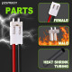 JST 3.96 mm VH 2-Pin Connector 22AWG 20cm Silicone Cable (20 Sets / 80 Pcs)
