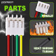 JST 3.96 mm VH 4-Pin Connector 22AWG 20cm Silicone Cable (10 Sets / 40 Pcs)