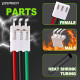 JST 3.96 mm VH SMD 3-Pin Connector 22AWG 20cm Silicone Cable (15 Sets / 60 Pcs)
