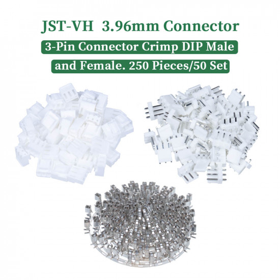 JST VH 3.96 mm 3-Pin Connector Kit JST VH 3.96 mm 3-Pin Connector Kit
