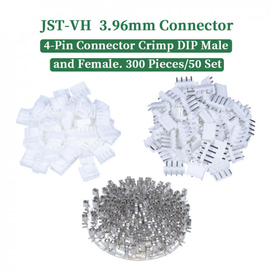 JST VH 3.96 mm 4-Pin Connector Kit JST VH 3.96 mm 4-Pin Connector Kit