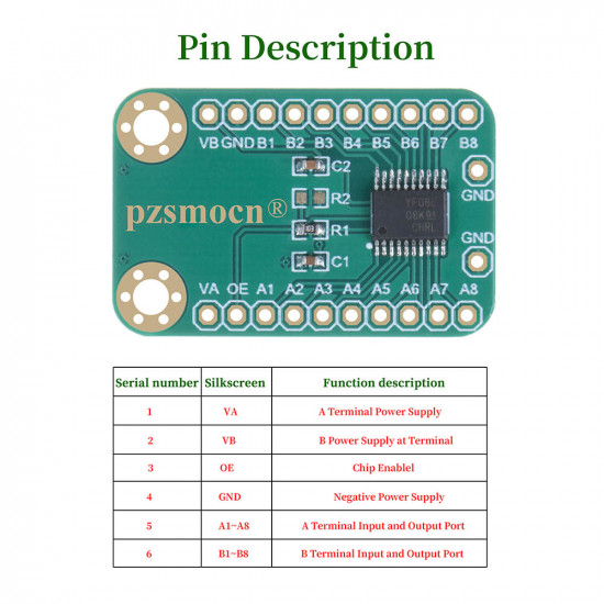 8-Bit Level Shift Board for Arduino and Raspberry Pi 8-Bit Level Shift Board for Arduino and Raspberry Pi