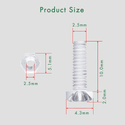 M2.5 * 10 mm PC Clear Acrylic Screw and Nut Kit