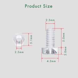 M2.5 * 5 mm PC Clear Acrylic Screw and Nut Kit