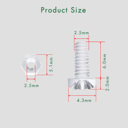 M2.5 * 6 mm PC Clear Acrylic Screw and Nut Kit