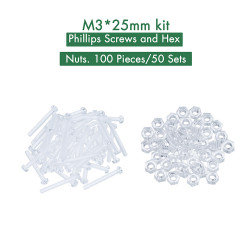 NEW 20 PCS M3 Plastic hexagonal nut PC transparent Acrylic nut nuts hexagon 3 MM 