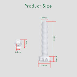 M3 * 20 mm PC Clear Acrylic Screw and Nut Kit