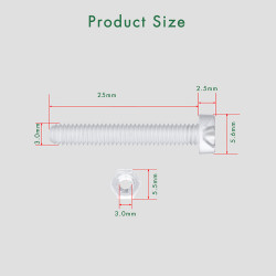 M3 * 25 mm PC Clear Acrylic Screw and Nut Kit