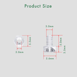 M3 * 5 mm PC Clear Acrylic Screw and Nut Kit