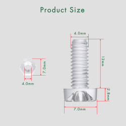 M4 * 12 mm PC Clear Acrylic Screw and Nut Kit