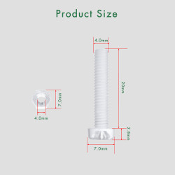 M4 * 20 mm PC Clear Acrylic Screw and Nut Kit