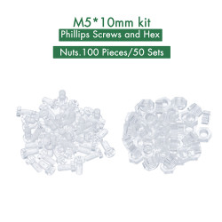 M5 * 10 mm PC Clear Acrylic Screw and Nut Kit