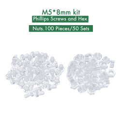 M5 * 8 mm PC Clear Acrylic Screw and Nut Kit
