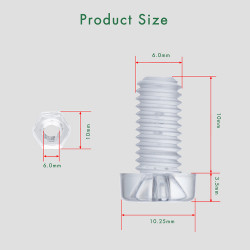 M6 * 10 mm PC Clear Acrylic Screw and Nut Kit