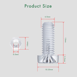 M6 * 12 mm PC Clear Acrylic Screw and Nut Kit
