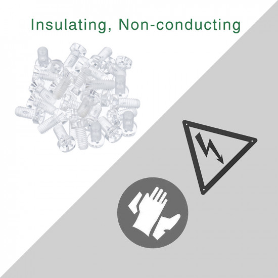M6 * 12 mm PC Clear Acrylic Screw and Nut Kit M6 * 12 mm PC Clear Acrylic Screw and Nut Kit