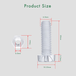 M6 * 20 mm PC Clear Acrylic Screw and Nut Kit