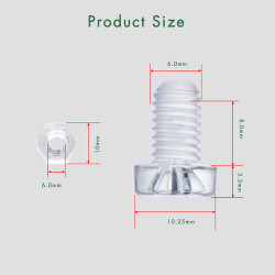 M6 * 8 mm PC Clear Acrylic Screw and Nut Kit