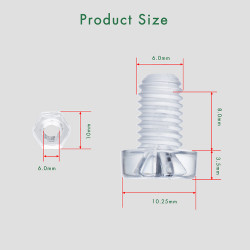 M6 * 8 mm PC Clear Acrylic Screw and Nut Kit