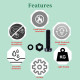 M2.5 * 10 mm Black Nylon Screws and Nuts Kit with Washers M2.5 * 10 mm Black Nylon Screws and Nuts Kit with Washers