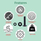 M2.5 * 12 mm Black Nylon Screws and Nuts Kit with Washers M2.5 * 12 mm Black Nylon Screws and Nuts Kit with Washers