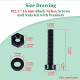 M2.5 * 16 mm Black Nylon Screws and Nuts Kit with Washers