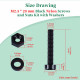 M2.5 * 20 mm Black Nylon Screws and Nuts Kit with Washers