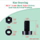 M2.5 * 4 mm Black Nylon Screws and Nuts Kit with Washers