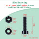 M2.5 * 8 mm Black Nylon Screws and Nuts Kit with Washers