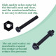 M2 * 15 mm Black Nylon Screws and Nuts Kit with Washers