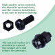 M2 * 6 mm Black Nylon Screws and Nuts Kit with Washers