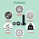 M3 * 10 mm Black Nylon Screws and Nuts Kit with Washers M3 * 10 mm Black Nylon Screws and Nuts Kit with Washers