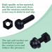M3 * 10 mm Black Nylon Screws and Nuts Kit with Washers M3 * 10 mm Black Nylon Screws and Nuts Kit with Washers