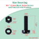 M3 * 12 mm Black Nylon Screws and Nuts Kit with Washers