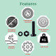 M3 * 15 mm Black Nylon Screws and Nuts Kit with Washers M3 * 15 mm Black Nylon Screws and Nuts Kit with Washers