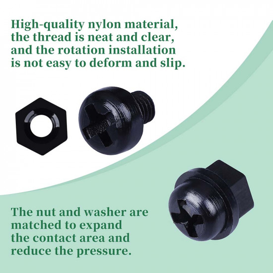 M3 * 4 mm Black Nylon Screws and Nuts Kit with Washers M3 * 4 mm Black Nylon Screws and Nuts Kit with Washers