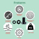 M3 * 5 mm Black Nylon Screws and Nuts Kit with Washers M3 * 5 mm Black Nylon Screws and Nuts Kit with Washers
