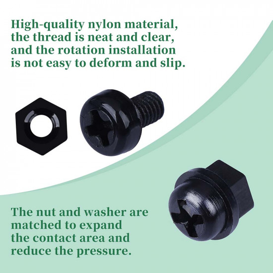 M3 * 5 mm Black Nylon Screws and Nuts Kit with Washers M3 * 5 mm Black Nylon Screws and Nuts Kit with Washers
